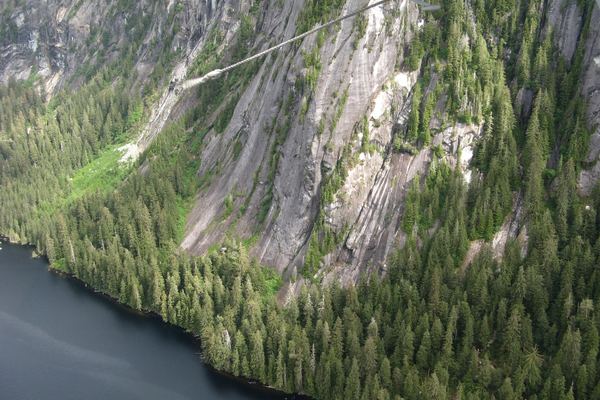 Misty fjord mountains in Alaska